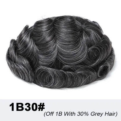 French Lace Wigs for Men Bleach Knots Lace Front Toupee Man Wig Full Lace Male Hair Prosthesis Natural Human Hair Lace Men's Wig
