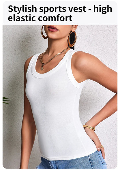 1/3 Pcs Women's Four Season Thin Slim Fit Solid Color Vest For Teenagers And Girls Solid Color Versatile Top Sexy Suspender Base