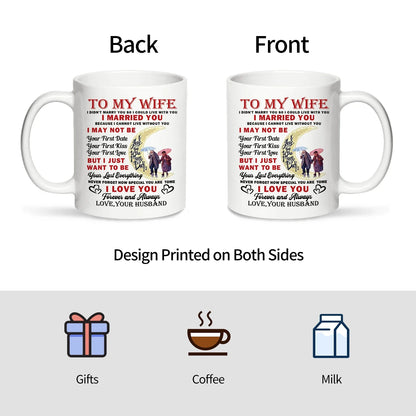 1pc,To My Wife Coffee Mug,Ceramic Cup, Romantic Anniversary & Birthday Gifts for Wife From Husband, 320ML