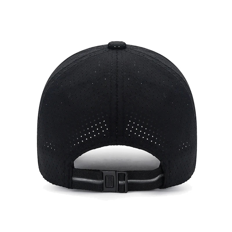 Extended Brim Summer Breathable Perforated Quick-Drying Adjustable Baseball Cap Sun Hat Trucker Caps Dad Hats