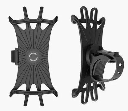 360 Rotatable Bicycle Phone Holder Bike MTB Moto Electric Vehicle Navigation Phone Strap Shockproof Elastic Silicone Holder