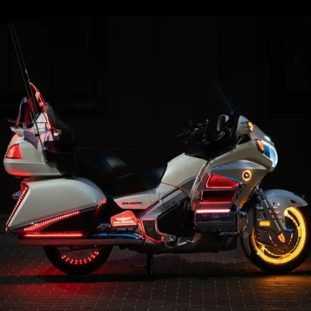 For Honda GoldWing GL1500 Accessories Goldwing 1500 Motorcycle New  LED lighting Footrests Decoration&Windshield