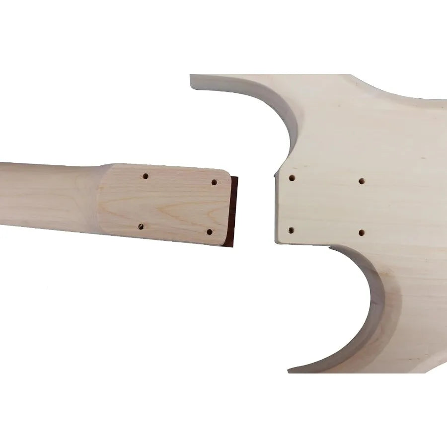 DIY electric guitar kit with basswood body and mahogany neck 24 frets 25.5 inch scale length perfect for custom guitar building