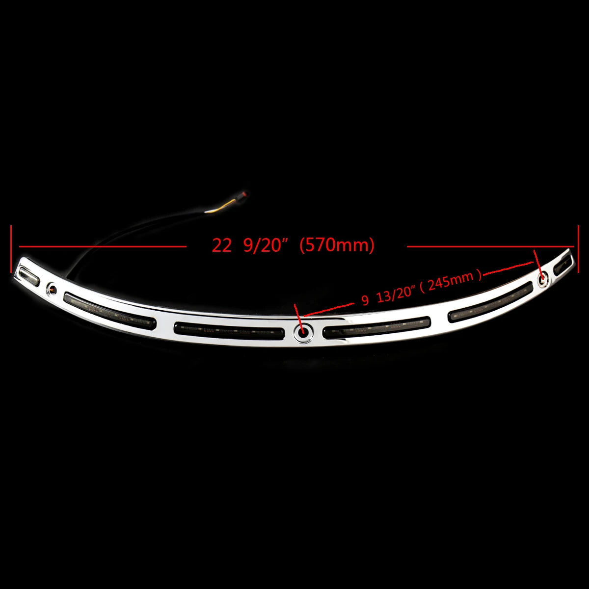 LED Chrome Gloss Black White Amber Windshield Trim For Harley Touring Street Glide FLHX 2014-2023