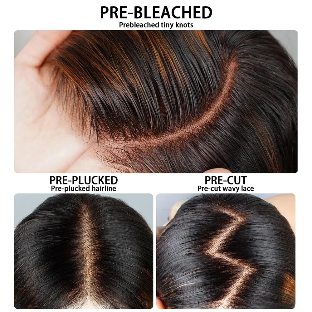 1B30 Highlight Body Wave Human Hair Wig 13x6 13x4 Hd Lace Front Wig Loose Body Wave PrePlucked Pre Cut Lace 4x4 5x5 Glueless Wig