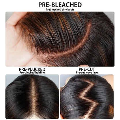 1B30 Highlight Body Wave Human Hair Wig 13x6 13x4 Hd Lace Front Wig Loose Body Wave PrePlucked Pre Cut Lace 4x4 5x5 Glueless Wig