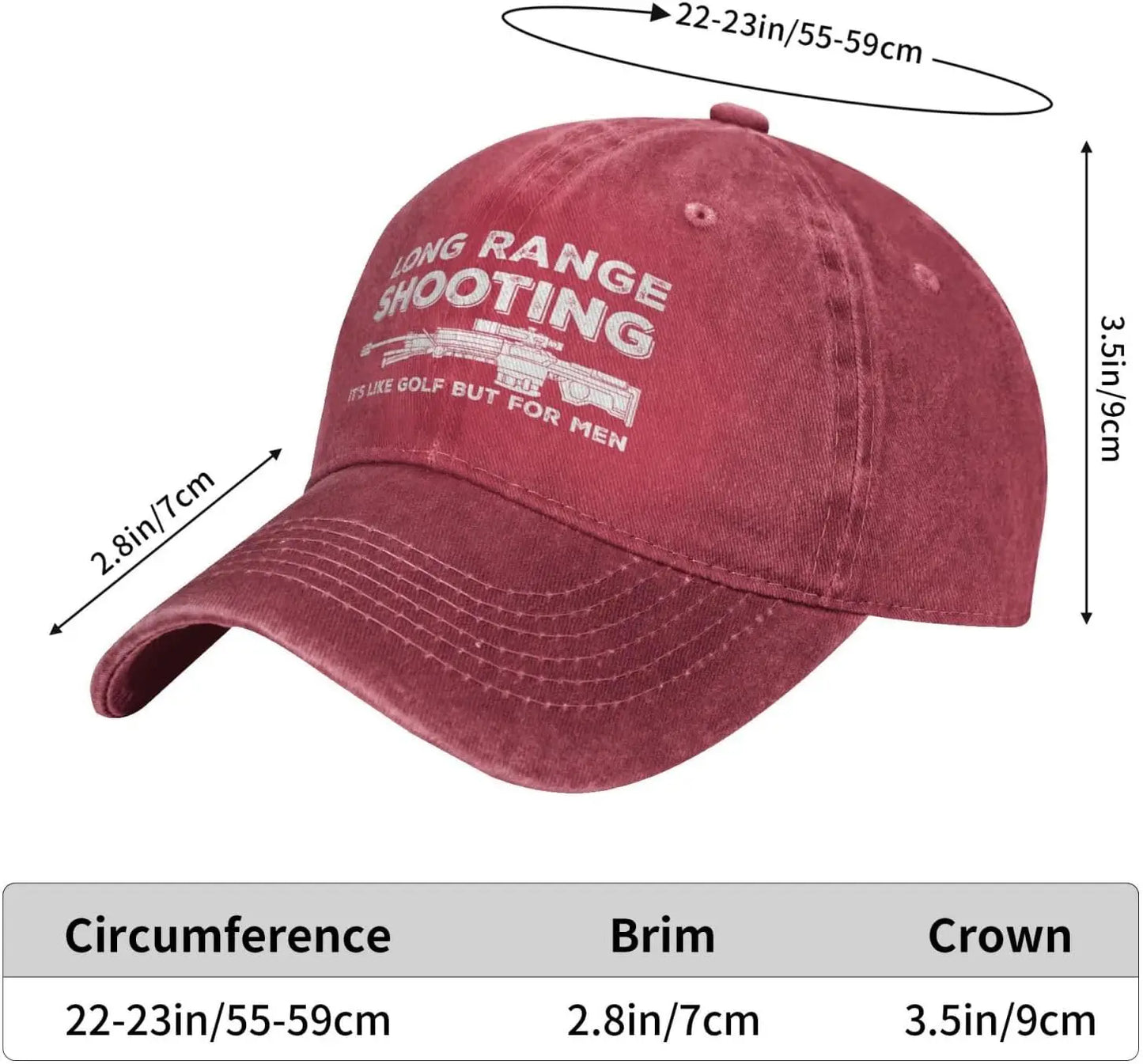 Funny Hat Long Ranges Shooting It's Like Golf But for Men Hat Men Dad Hats Cool Caps