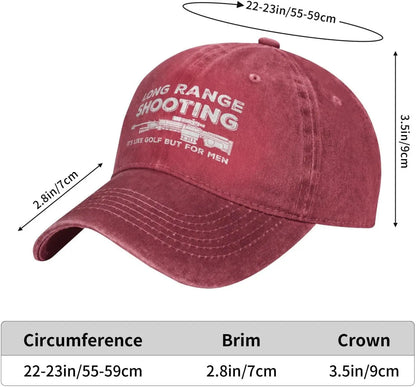Funny Hat Long Ranges Shooting It's Like Golf But for Men Hat Men Dad Hats Cool Caps