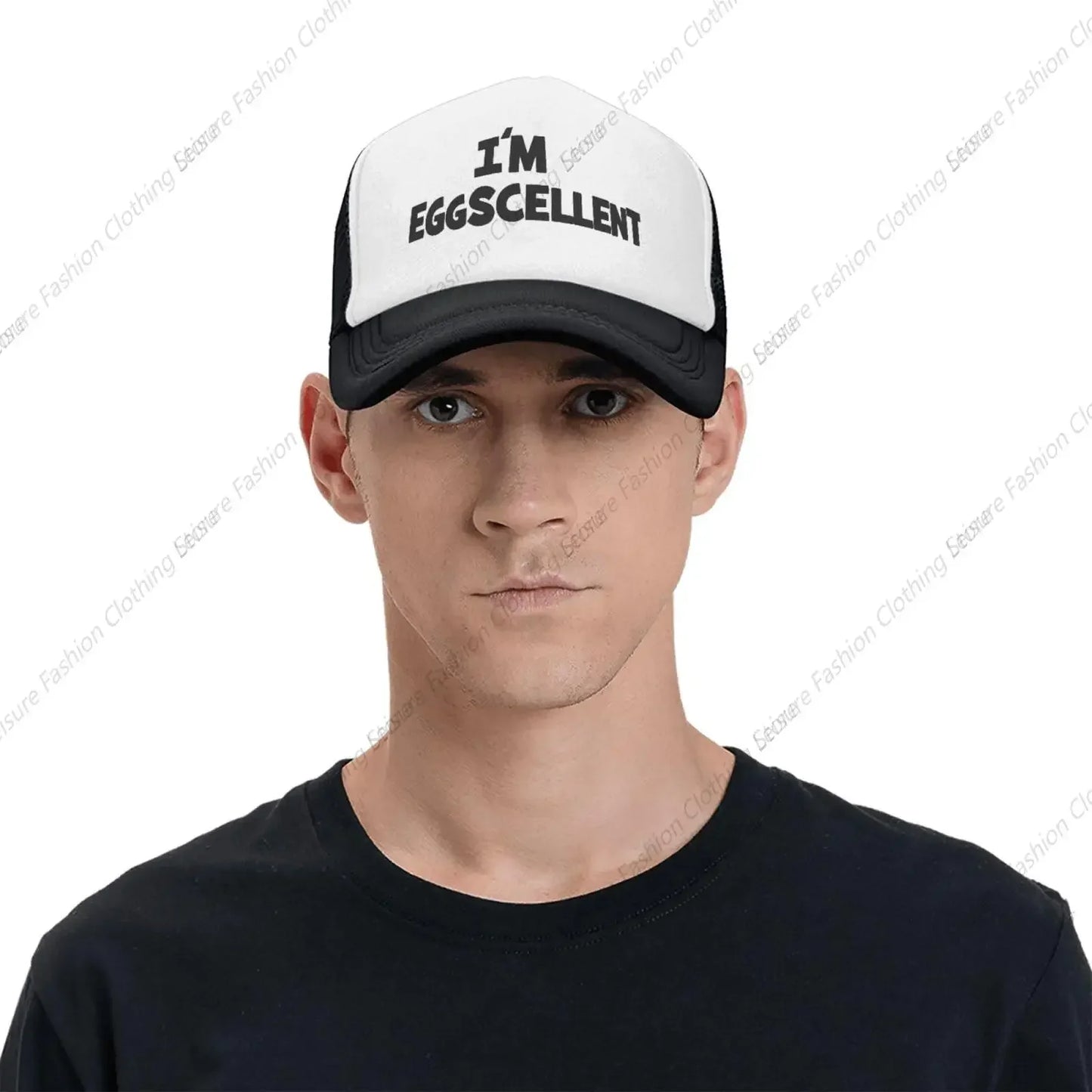 I'm Eggscellent Baseball Hats for Men Women Adjustable Dad Trucker Hat Outdoor Daily Leisure Caps
