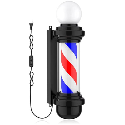 Barber Pole Light Cylindrical Hair Salon Barber Shop Classic Open Signboard Sign Wall Mounted LED Rotating Light High Quality