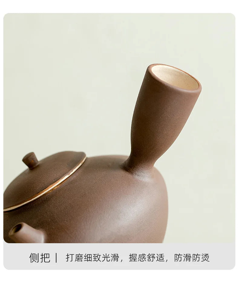 Handmade Pottery Carbon Charcoal Furnace Vermilion Style Olive Wood Boil Water Stove for Tea Kettle Household Kung Fu Teaware
