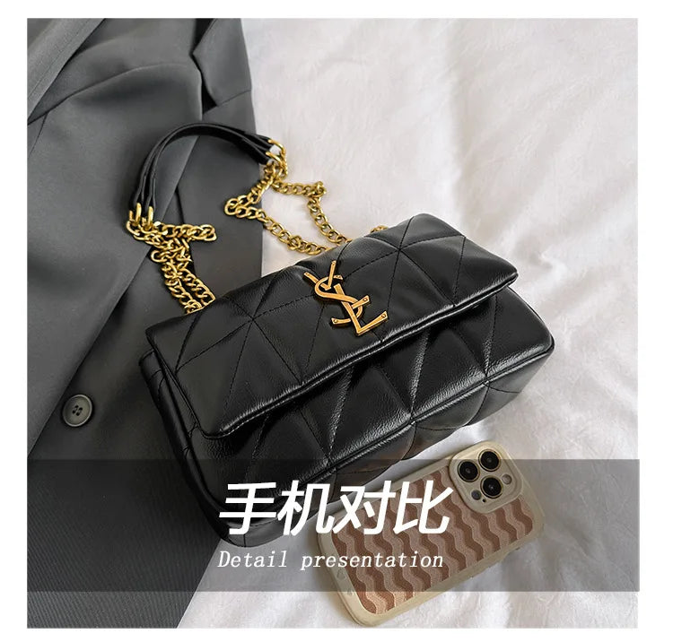 2025 New Luxury Diamond Quilted Chain Bag Women Fashion Crossbody Shoulder Bag For Commute