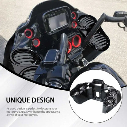 For Harley Touring Road Glide FLTR/I 1998-2009 FLTRX 2010-2013 Black Inner Fairing Cover with 4 6.5" Speaker Pods Motorcycle