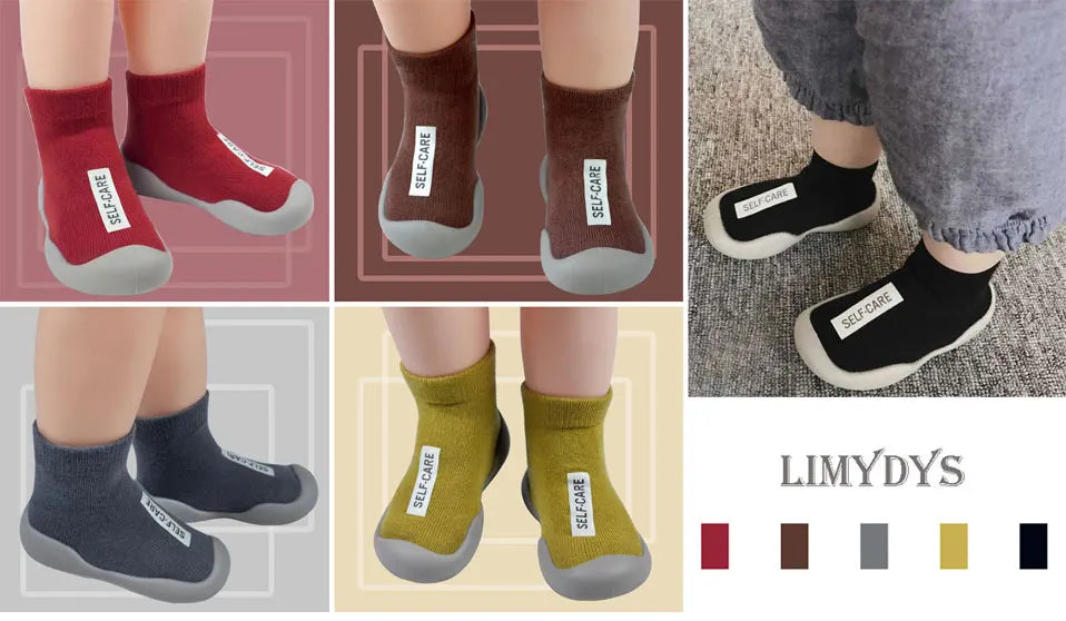 Baby Sock Shoes Anti Slip Toddler First Step Shoe Infant Floor Booties Newborns Rubber Sole Socks Home Slippers for Boys Girls
