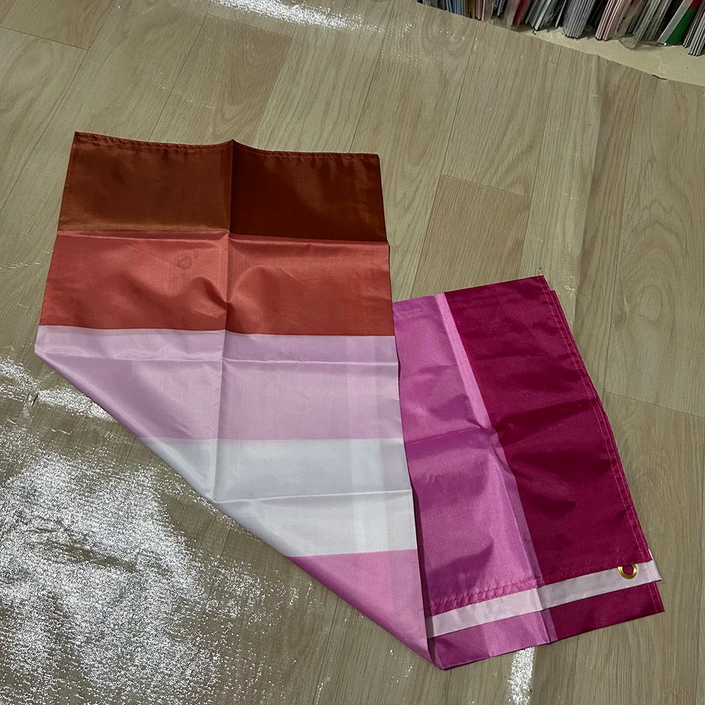 Lesbian flag 3x5fts 90x150cm polyester LGBT Lesbian pride Flag hanging banner for home decoration
