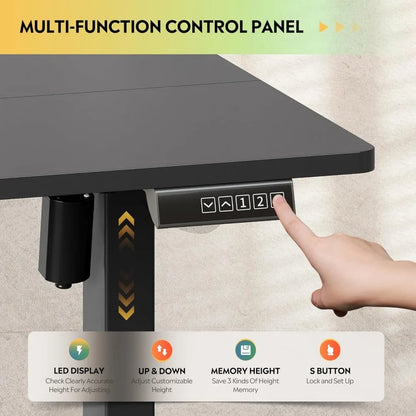 Adjustable Electric Standing Desk, 55 x 28 Inches, Deep 28 Inch Desktop for Sit-Stand Use