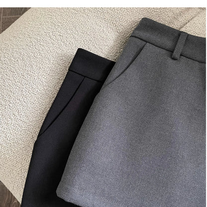 Elegant Solid A-Line Wide Leg Shorts Fashion Women 2025 New Summer High Waist Korean Pants Casual Office Lady Commute Outfits