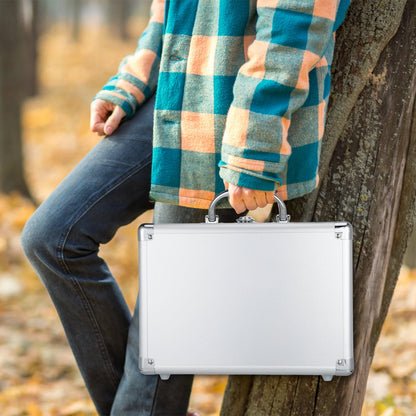 Aluminum Alloy Multi Function Portable Tool Case Briefcase For With Lock Small Size Hard Shell Storage Suitcase Instrument