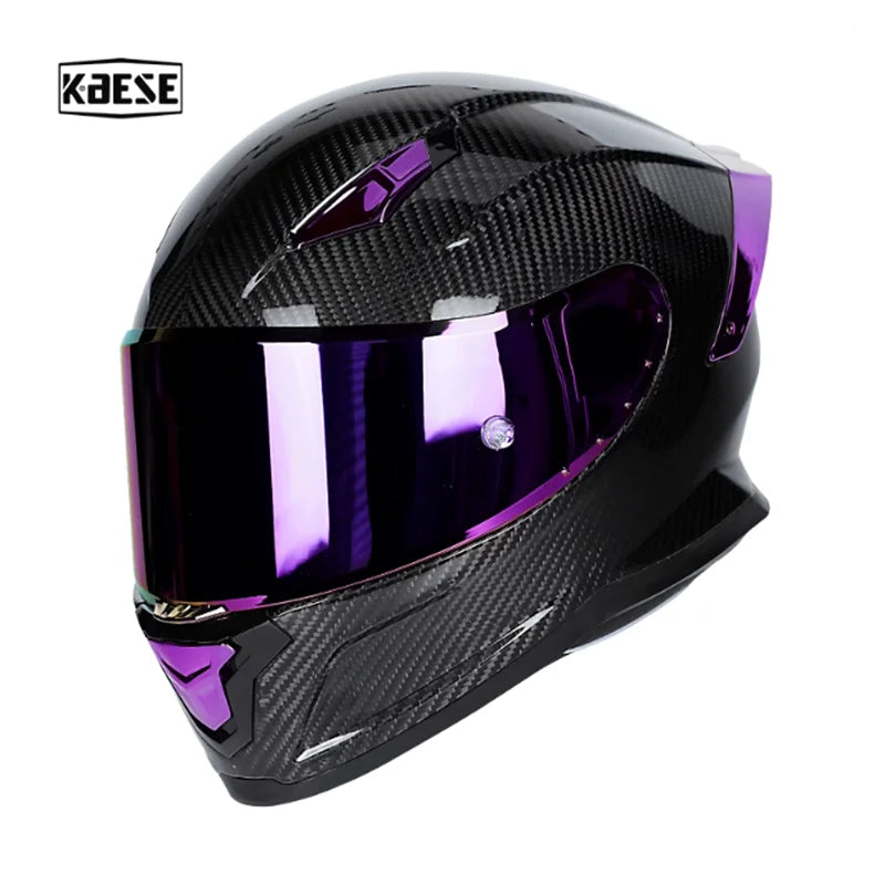 All-New Carbon Hybrid Retro High Quality Full Face Motorcycle Helmet Anti-Fog Visor Stabile Zero Glare Reduce Pressure Points