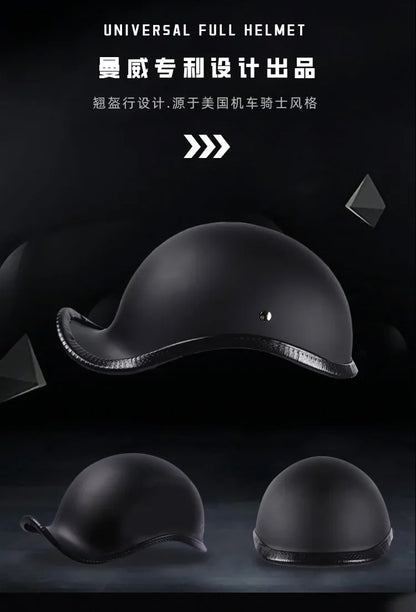 Retro Motorcycle Half Helmet Fashion Bailer for Scooter Safety Helm Spring Summer Capacetes De Moto