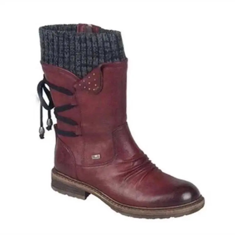 Women Winter Mid-Calf Boots  Winter Shoes Ladies Fashion Snow Boots Shoes Thigh High Suede Warm Botas 2023
