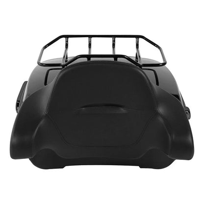 Motorcycle King Trunk Luggage Backrest 2 Up Mount Rack For Harley Touring Road King Electra Glide 1997-2008