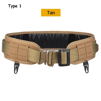 Tactical Padded Belt Airsoft CS Combat Molle Airsoft Belts Duty Paintball Waist Belt War Game Hunting Accessories