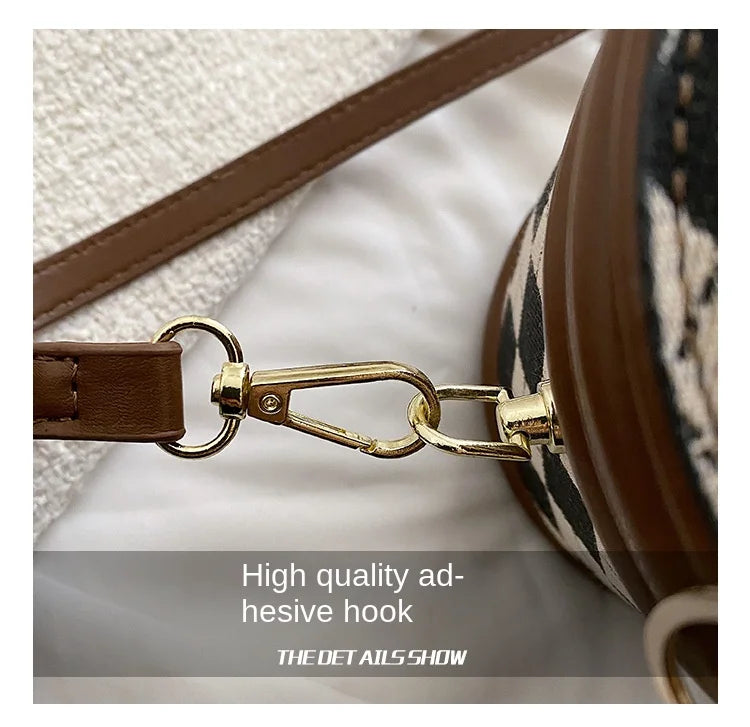 Women's Bag for Women Fashion Luxury Designer Zipper Small Handbags For Women Leather Bucket Shoulder Bag 2023 New Trend Pendant