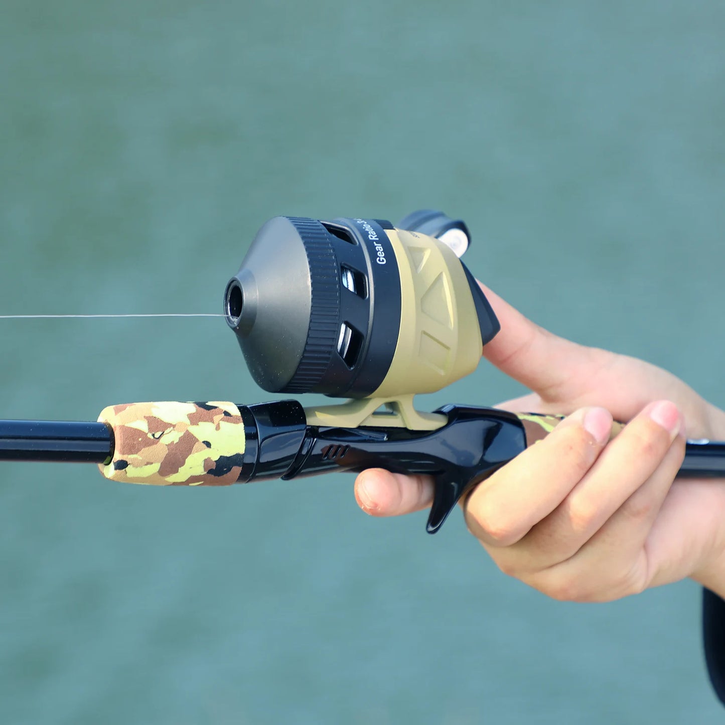 Sougayilang Casting Fishing Reel 3.4 Gear Ratio High Speed Aluminum Alloy Spool Reel with Nylon Fishing Line Freshwater Pesca