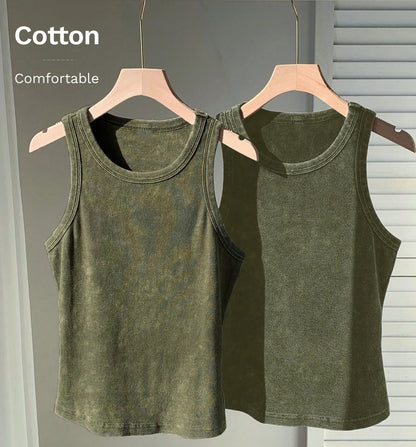 3PCS Set Cotton Camisole Vest Paired Summer Slim Fit Clothing Simple Versatile Basic Top Breathable Womens Korean Style Tops