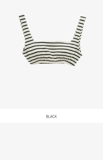 Korean Style Summer Stripe Women High Waisted Swimwear Female Push Up Swimsuit 2024 Swimming Bathing Suit Bikini Set Beach Wear