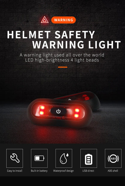 Moto Helmet light Luces Para Casco Bike Taillight Motorcycle Bicycle Helmet Safety Signal Warning Rear Lamp Waterproof LED Light