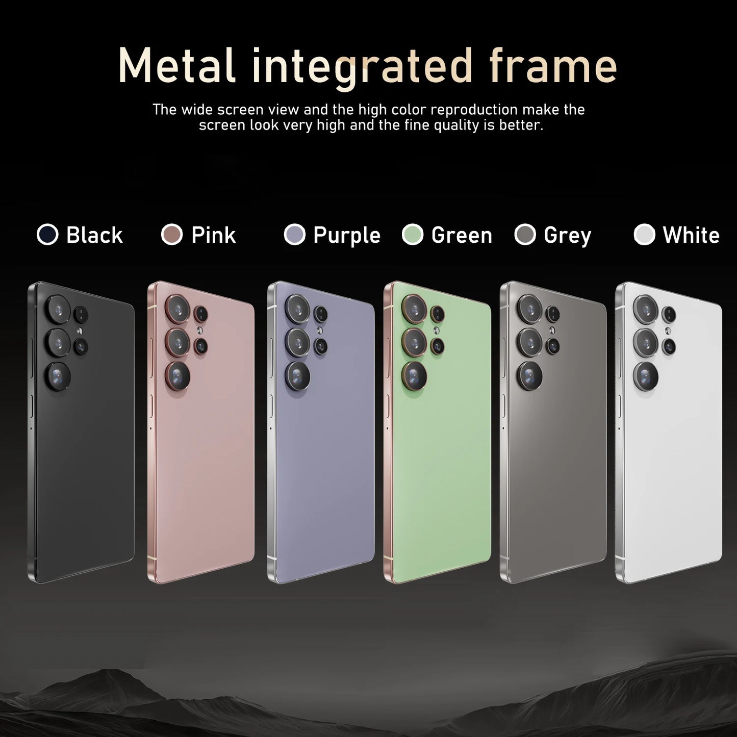 FUFFI Global Vision S26 Pro Smartphone Android 8GB RAM 512GB ROM 6.8 Inch Phone 1920x1080HD 24MP+48MP 5G Network Mobile Phones