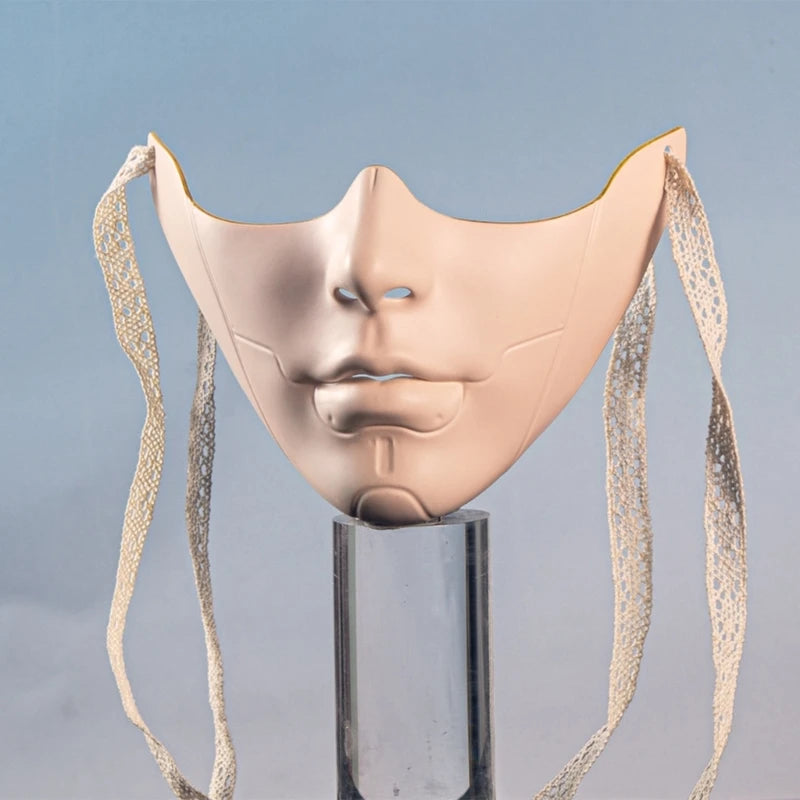 Unisex Masquerade Mask Beauty Mask Cosplay Mask Mechanical Half Face Mask for Carnival Halloween Dress up Party Mask
