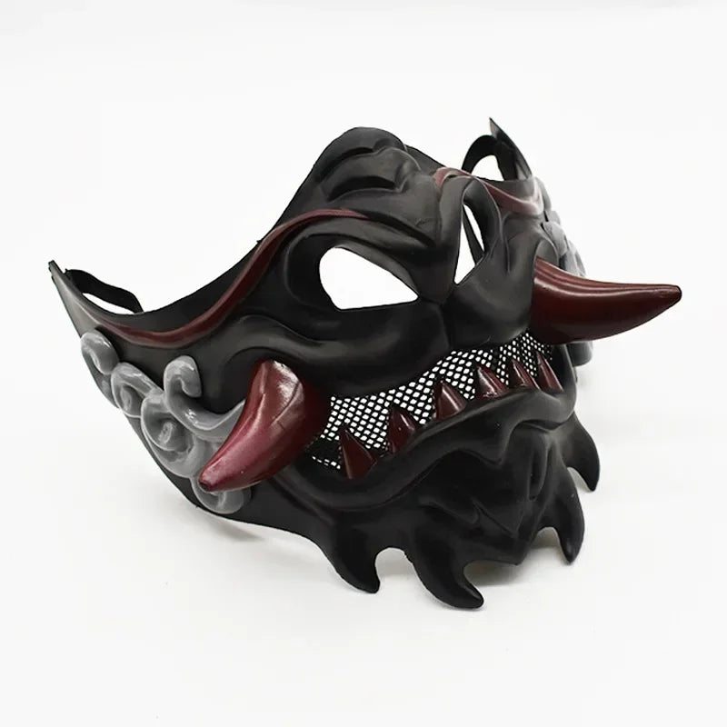 Halloween Japanse Samurai Oni Demon Masker Plastic Maskers Party Kostuum Rekwisieten Demon Samurai Cosplay Horror Prajna