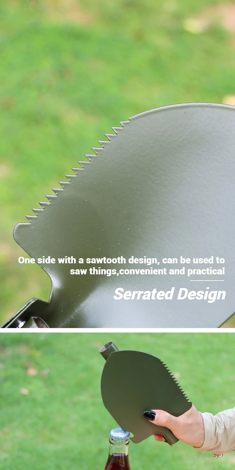 Foldable Portable Truck Mounted Engineer Shovel Camping Tent Outdoor Shovel Self-defense Survival Tool Compass Storage Bag