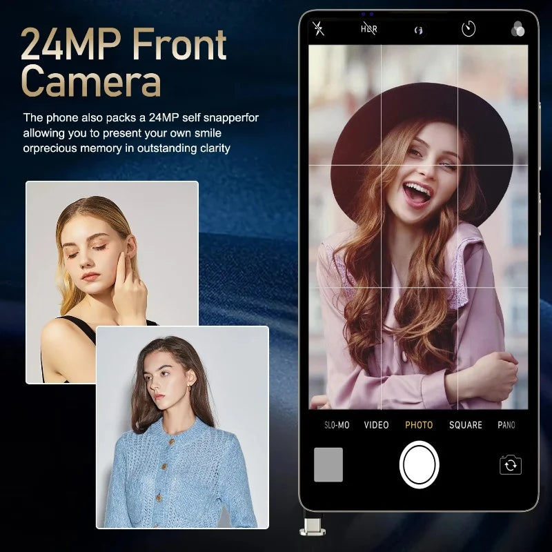 FUFFI Global Vision X26 Pro Max Smartphone Android 12 8GB RAM 512GB ROM 6.8 Inch Phone 1920x1080HD 48MP 5G Network Mobile Phones