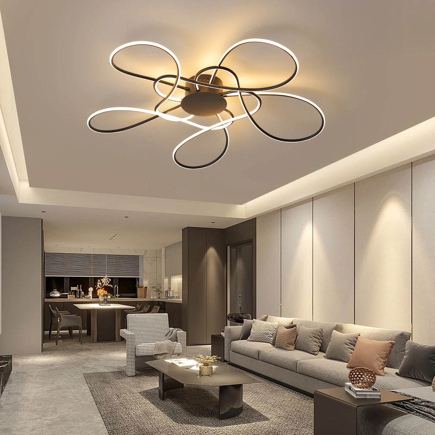 Chrome/Gold Plated Modern LED Chandelier for Living Room Lamp Bedroom Ceiling Chandeliers AC 90-260V Home Deco Light Fixture