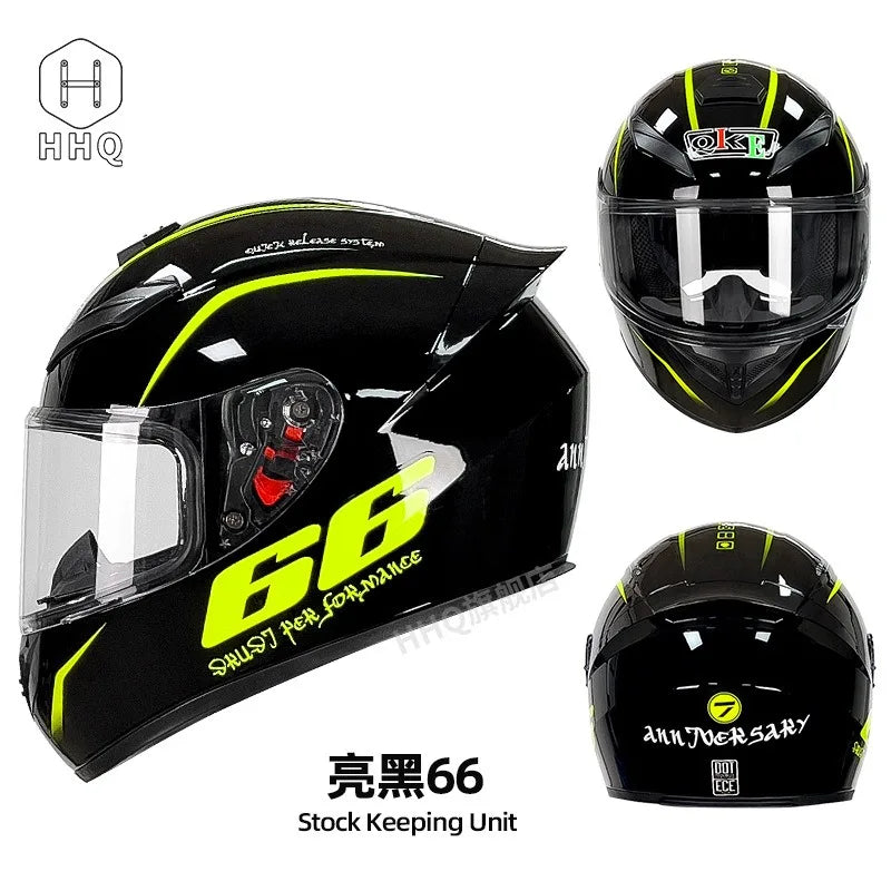 New Bluetooth motorcycle helmet for men and women, full coverage, anti-fog, full face motorcycle helmet