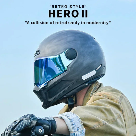 Retro Motorcycle Helmet DOT ECE Certification Full Face Helmet Capacete De Casco Vintage Casque Vintage Motorbike