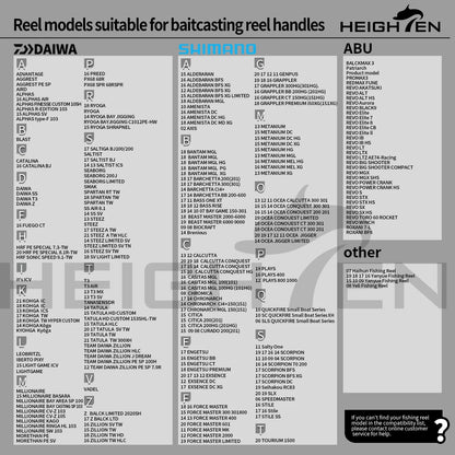 HEIGHTEN Baitcasting Reel Mod Kit Double Handle Center Distance 95mm +Diameter 21mm Knobs Lure Fishing Modification Accessories