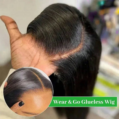 40 Inch Straight Lace Front Wig Human Hair 250% Density 13x6 Transparent HD Lace Full Frontal Glueless Wig Wear And Go Glueless Wigs Human Hair Pre Plucked