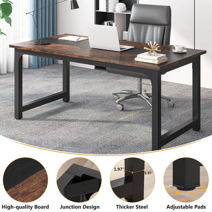 Tribesigns Large Office Desk Computer Table Study Writing Desk Workstation for Home Office Modern Computer Desk