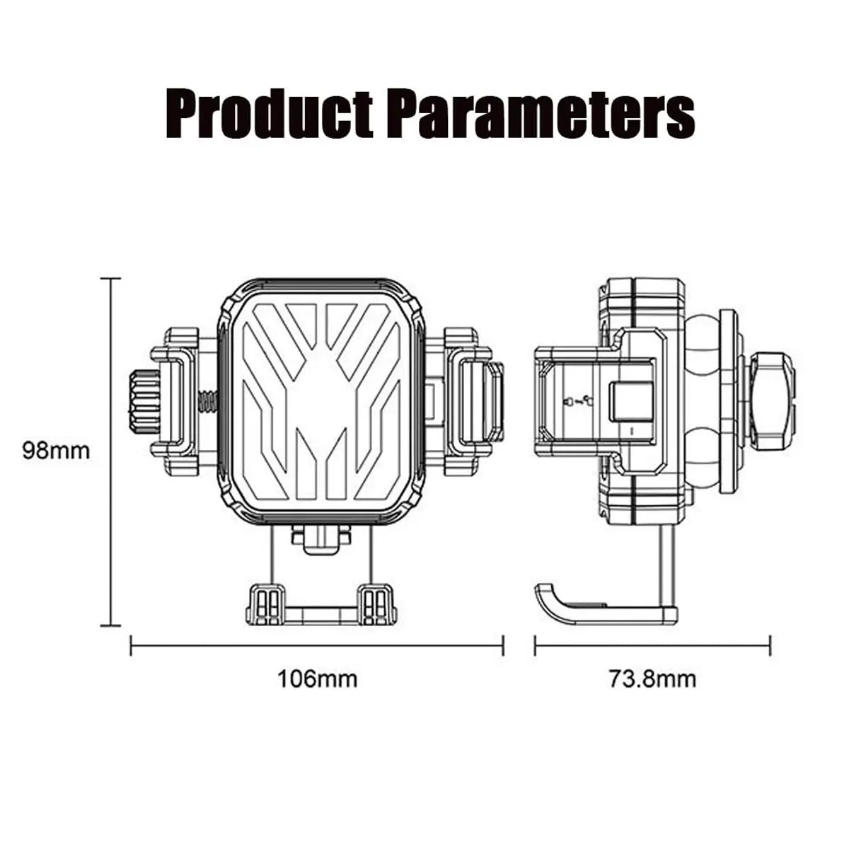 Motorcycle Riding Shock-Absorbing Phone Holder Adjustable Anti-Theft Quick Release Navigation Bracket with Mountain/Road Bicycle