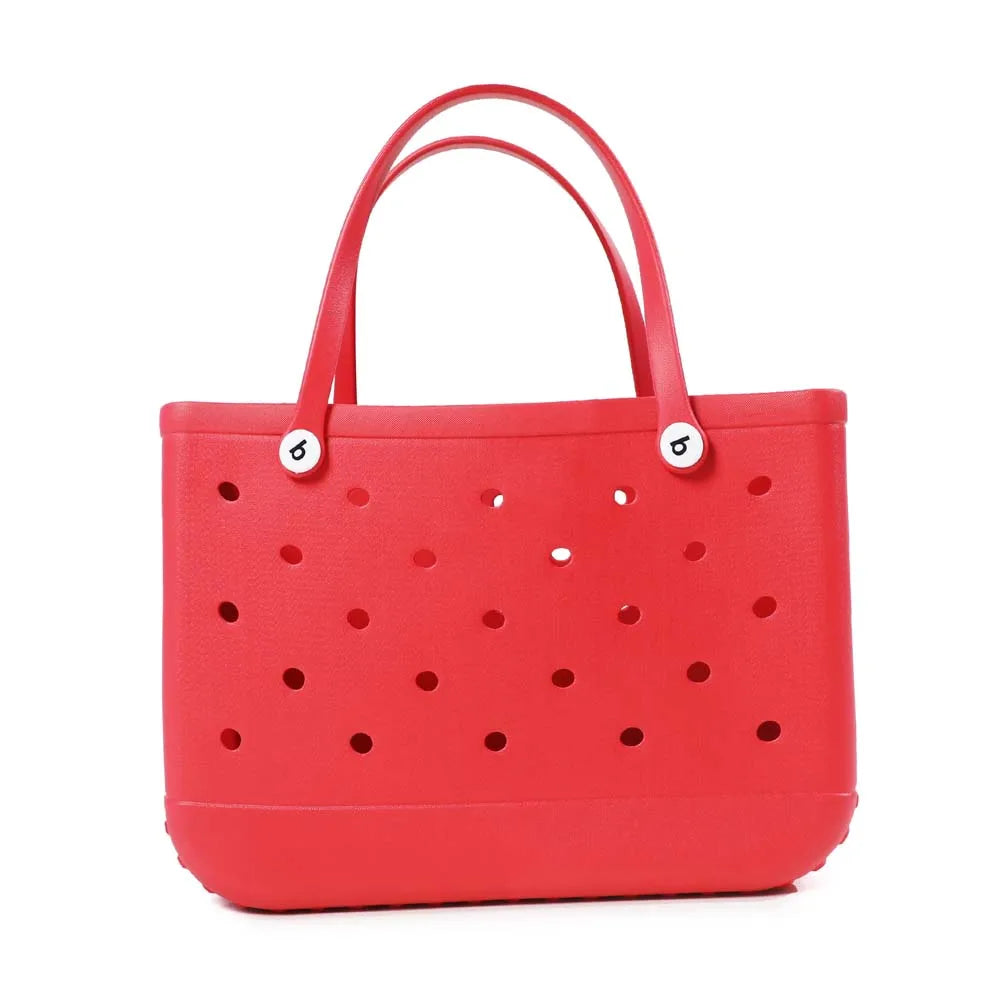 L/XL Beach Bags EVA Rubber Waterproof Tote Bag Storage Baskets Travel Shopping Shoulder Solid Color Fashion Handbag women