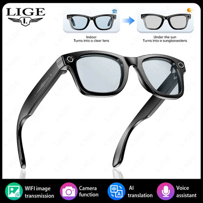 New Upgrade smart glasees With Camera Video Recording AI Photo Recognition Bluetooth Call Translation Voice Sunglasses Man 2026