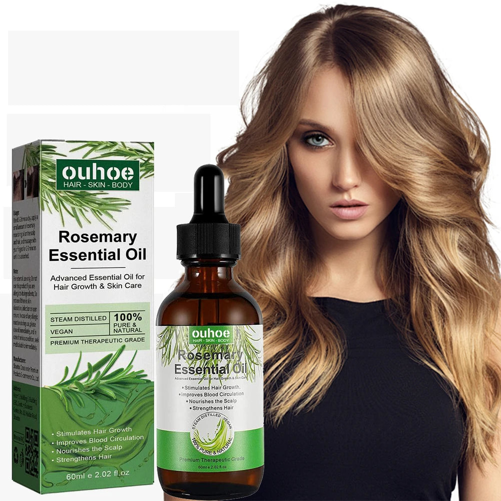 Rosemary Essential Oil with Dropper, 1/3PCS Rosemary Oil for Hair Growth, Hair Strengthening, Nourishing & Volumizing Refreshing