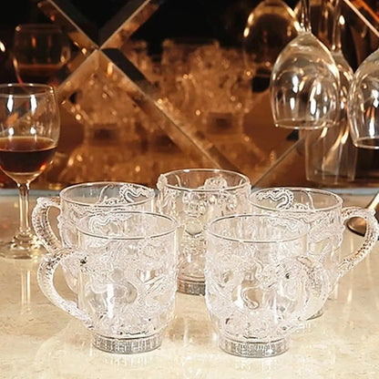 1pcs Color-Changing Luminous LED Dragon Cup Water Activated Lights Beer Coffee Milk Tea Wine Whisky Bar Mug Travel Creative Gift
