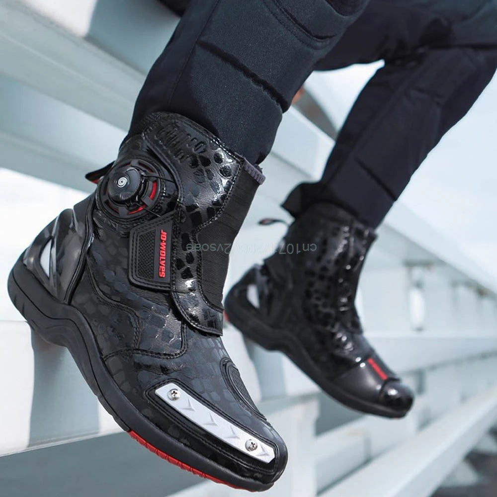 Motorcycle Boots Racing Off-road Shoes Breathable Non-slip High-top Motorcycle Professional Waterproof Mountain Bike Boots