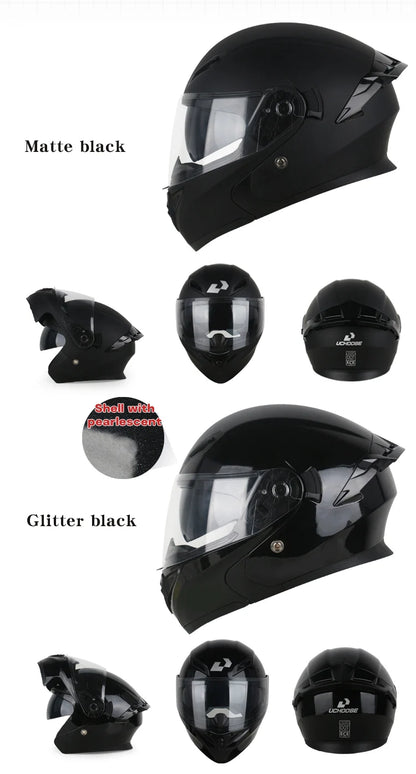 High Quality DOT Motorcycle Helmet Four Seasons Motocross Racing Modular Flip Up Casco Moto Men Women Off Road Helmet Unmasked